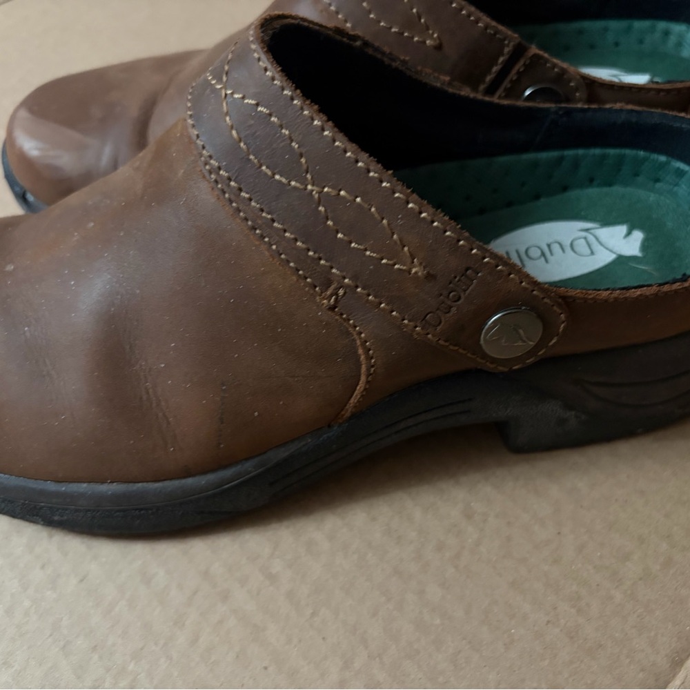 Dublin Clogs Brown Leather Ride Life Style Size 10 - Picture 2 of 9